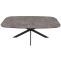Esszimmertisch HWC-O56, Tisch Esstisch, MDF Metall 200x100cm ~ graue Stein-Optik
