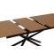 Esszimmertisch HWC-O57, Ausziehtisch Esstisch, Eisen MDF ausziehbar 160-200x90cm ~ Walnuss-Optik