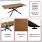 Erstes Foto mit wichtigen Merkmalen fr Produkt Esszimmertisch HWC-O57, Ausziehtisch Esstisch, Eisen MDF ausziehbar 160-200x90cm ~ Walnuss-Optik