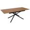 Esszimmertisch HWC-O57, Ausziehtisch Esstisch, Eisen MDF ausziehbar 160-200x90cm ~ Walnuss-Optik