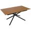 Esszimmertisch HWC-O57, Ausziehtisch Esstisch, Eisen MDF ausziehbar 160-200x90cm ~ Walnuss-Optik