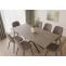 Stimmungsfotos vor ansprechendem Ambiente fr Produkt Esszimmertisch HWC-O57, Ausziehtisch Esstisch, Eisen MDF ausziehbar 160-200x90cm ~ Marmor-Optik grau