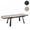 Esszimmertisch HWC-O59, Esstisch Ausziehtisch, Sinterstein Metall ausziehbar 160-242x91cm ~ Marmor-Optik beige