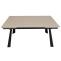 Esszimmertisch HWC-O59, Esstisch Ausziehtisch, Sinterstein Metall ausziehbar 160-242x91cm ~ Marmor-Optik beige