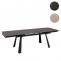 Esszimmertisch HWC-O59, Esstisch Ausziehtisch, Sinterstein Metall ausziehbar 160-242x91cm ~ Marmor-Optik grau