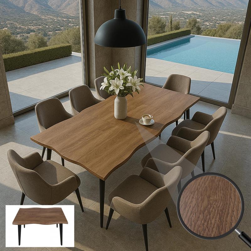 Esszimmertisch HWC-O60, Ausziehtisch Esstisch, Eisen MDF ausziehbar 120-180x76cm ~ helle Eiche-Optik