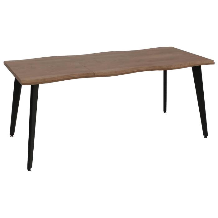 Esszimmertisch HWC-O60, Ausziehtisch Esstisch, Eisen MDF ausziehbar 120-180x76cm ~ helle Eiche-Optik