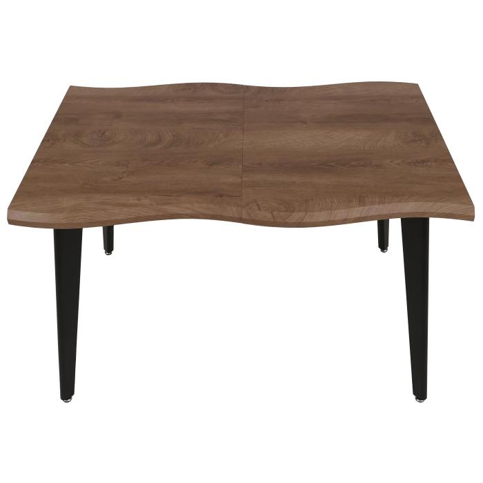 Esszimmertisch HWC-O60, Ausziehtisch Esstisch, Eisen MDF ausziehbar 120-180x76cm ~ helle Eiche-Optik