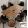 Esszimmertisch HWC-O61, Tisch Kchentisch Esstisch, Industrial MDF Metall 160x90cm ~ Walnuss-Optik