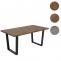 Esszimmertisch HWC-O61, Tisch Kchentisch Esstisch, Industrial MDF Metall 160x90cm ~ Walnuss-Optik
