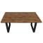 Esszimmertisch HWC-O61, Tisch Kchentisch Esstisch, Industrial MDF Metall 160x90cm ~ Walnuss-Optik