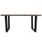 Esszimmertisch HWC-O61, Tisch Kchentisch Esstisch, Industrial MDF Metall 160x90cm ~ Walnuss-Optik