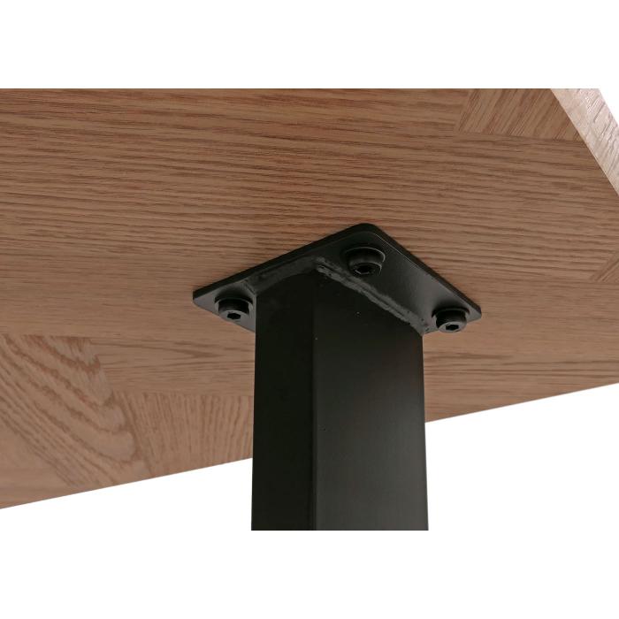 Esszimmertisch HWC-O61, Tisch Kchentisch Esstisch, Industrial MDF Metall 160x90cm ~ helle Eiche-Optik