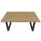Esszimmertisch HWC-O61, Tisch Kchentisch Esstisch, Industrial MDF Metall 160x90cm ~ helle Eiche-Optik