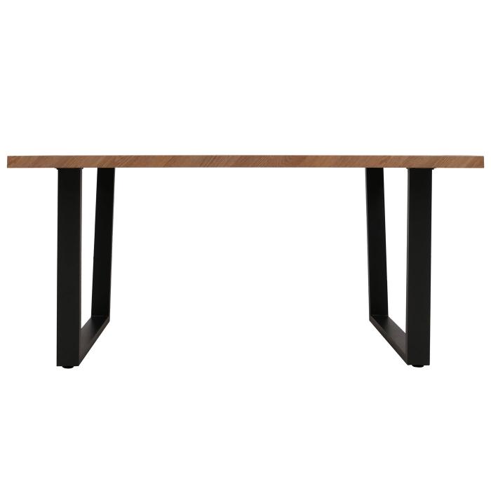 Esszimmertisch HWC-O61, Tisch Kchentisch Esstisch, Industrial MDF Metall 160x90cm ~ helle Eiche-Optik