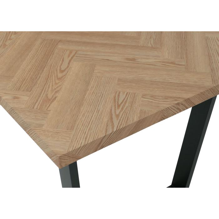 Esszimmertisch HWC-O61, Tisch Kchentisch Esstisch, Industrial MDF Metall 160x90cm ~ helle Eiche-Optik