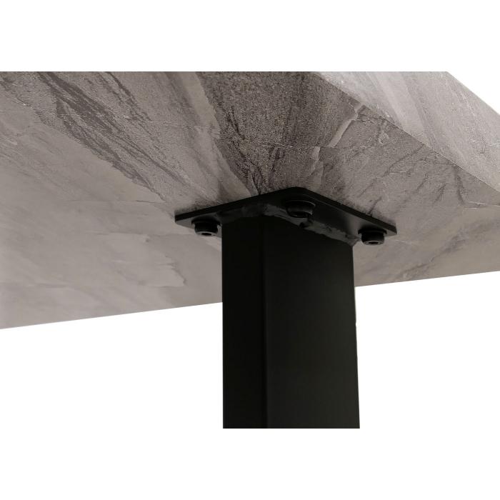 Esszimmertisch HWC-O61, Tisch Kchentisch Esstisch, Industrial MDF Metall 160x90cm ~ Marmor-Optik grau