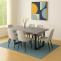 Stimmungsfotos vor ansprechendem Ambiente fr Produkt Esszimmertisch HWC-O61, Tisch Kchentisch Esstisch, Industrial MDF Metall 160x90cm ~ Marmor-Optik grau