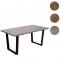 Esszimmertisch HWC-O61, Tisch Kchentisch Esstisch, Industrial MDF Metall 160x90cm ~ Marmor-Optik grau