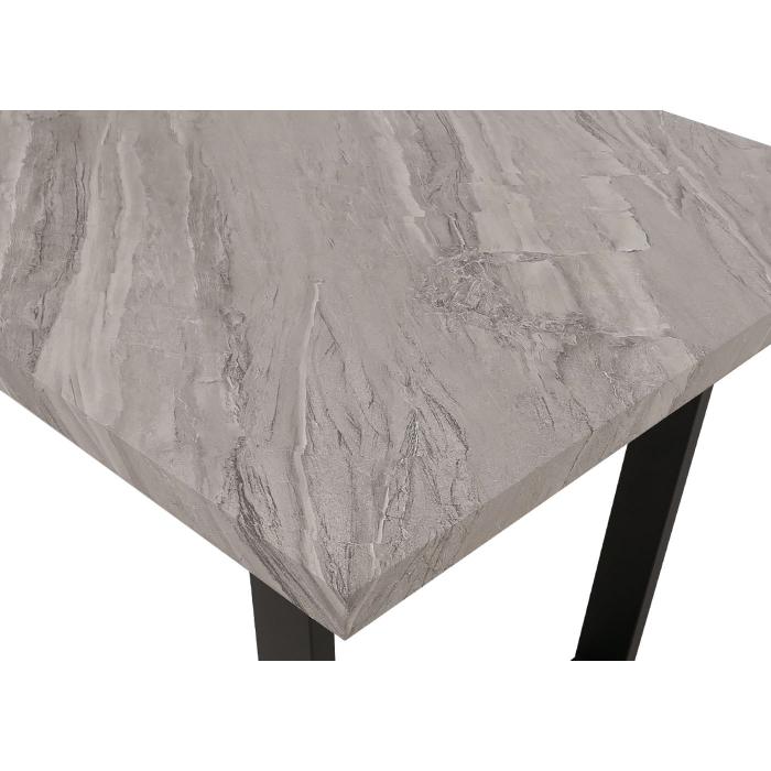 Esszimmertisch HWC-O61, Tisch Kchentisch Esstisch, Industrial MDF Metall 160x90cm ~ Marmor-Optik grau