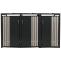 3er-Mlltonnenverkleidung HWC-O67, Mlltonnenbox mit Deckel, Metall 122x200x84cm 83kg ~ anthrazit Holzoptik hell