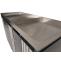 3er-Mlltonnenverkleidung HWC-O67, Mlltonnenbox mit Pflanzkasten, Metall 125x196x84cm 75kg ~ anthrazit Holzoptik hell