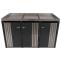 3er-Mlltonnenverkleidung HWC-O67, Mlltonnenbox mit Pflanzkasten, Metall 125x196x84cm 75kg ~ anthrazit Edelstahl