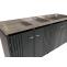 4er-Mlltonnenverkleidung HWC-O67, Mlltonnenbox mit Pflanzkasten, Metall 125x260x84cm 95kg ~ anthrazit