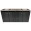 4er-Mlltonnenverkleidung HWC-O67, Mlltonnenbox mit Pflanzkasten, Metall 125x260x84cm 95kg ~ anthrazit