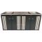 4er-Mlltonnenverkleidung HWC-O67, Mlltonnenbox mit Pflanzkasten, Metall 125x260x84cm 95kg ~ anthrazit Holzoptik hell