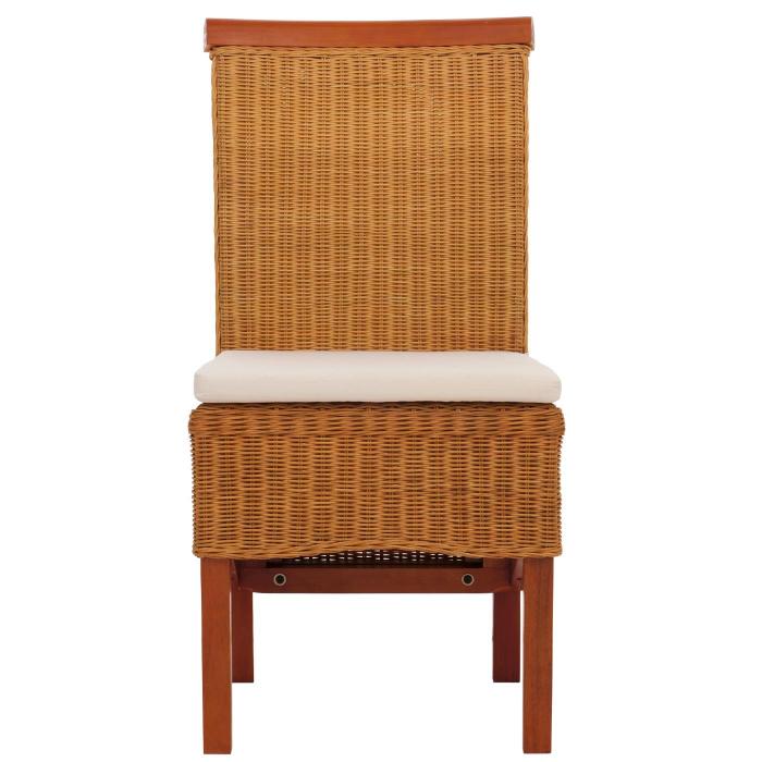 6er-Set Esszimmerstuhl Korbstuhl Stuhl M42, Rattan ~ mit Sitzkissen