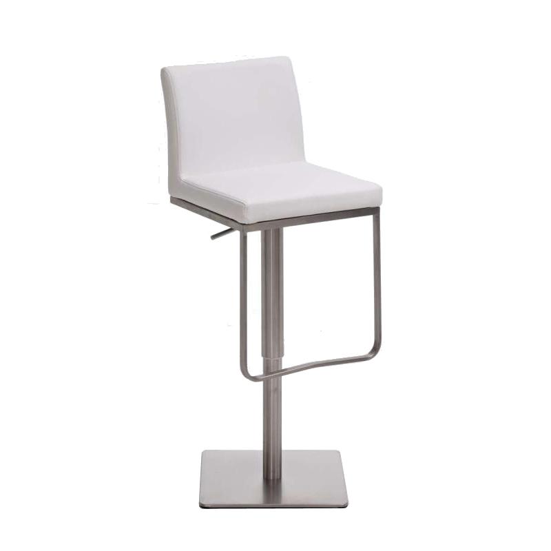 Barhocker HLO-CP44 E Kunstleder ~ wei