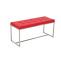 Sitzbank CP561, Polsterbank, 48x100x40cm ~ Kunstleder, rot