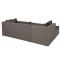 Poly-Rattan Garnitur HWC-O46, Balkon-/Garten-/Lounge-Set Sofa Sitzgruppe ~ grau Polster dunkelgrau