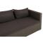 Poly-Rattan Garnitur HWC-O46, Balkon-/Garten-/Lounge-Set Sofa Sitzgruppe ~ grau Polster dunkelgrau
