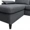 Sofa-Garnitur HWC-O71, Couch Sofa Ecksofa L-Form, Liegeflche links/rechts, Stoff/Textil Holz 84x229x140cm ~ dunkelgrau
