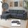 Sofa-Garnitur HWC-O71, Couch Sofa Ecksofa L-Form, Liegefläche links/rechts, Stoff/Textil Holz 84x229x140cm ~ dunkelgrau Sofa-Garnitur HWC-O71, Couch Sofa Ecksofa L-Form, Liegefläche links/rechts, Stoff/Textil Holz 84x229x140cm ~ dunkelgrau