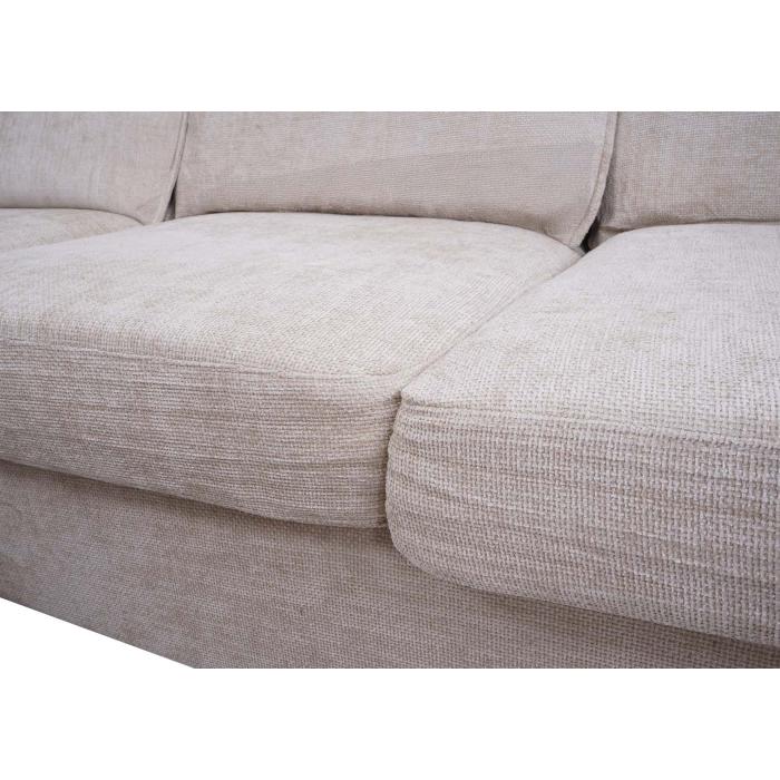 Sofa-Garnitur HWC-O71, Couch Ecksofa L-Form, Liegeflche links/rechts, Stoff (320 g/m) Holz 84x229x140cm ~ beige