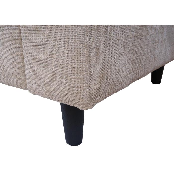 Sofa-Garnitur HWC-O71, Couch Ecksofa L-Form, Liegeflche links/rechts, Stoff (320 g/m) Holz 84x229x140cm ~ beige