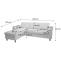 Bemaungsbild fr Produkt Sofa-Garnitur HWC-O71, Couch Ecksofa L-Form, Liegeflche links/rechts, Stoff (320 g/m) Holz 84x229x140cm ~ beige