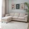 Stimmungsfotos vor ansprechendem Ambiente fr Produkt Sofa-Garnitur HWC-O71, Couch Ecksofa L-Form, Liegeflche links/rechts, Stoff (320 g/m) Holz 84x229x140cm ~ beige