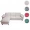 Sofa-Garnitur HWC-O71, Couch Ecksofa L-Form, Liegeflche links/rechts, Stoff (320 g/m) Holz 84x229x140cm ~ beige