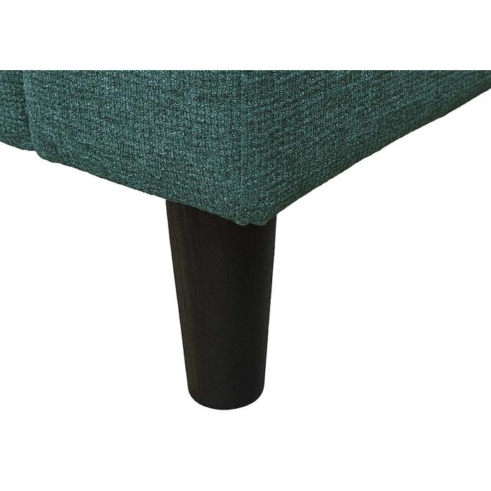 Sofa-Garnitur HWC-O71, Couch Ecksofa L-Form, Liegeflche links/rechts, Stoff (320 g/m) Holz 84x229x140cm ~ grau-grn