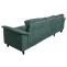 Sofa-Garnitur HWC-O71, Couch Ecksofa L-Form, Liegeflche links/rechts, Stoff (320 g/m) Holz 84x229x140cm ~ grau-grn