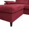 Sofa-Garnitur HWC-O71, Couch Ecksofa L-Form, Liegeflche links/rechts, Stoff (320 g/m) Holz 84x229x140cm ~ bordeaux