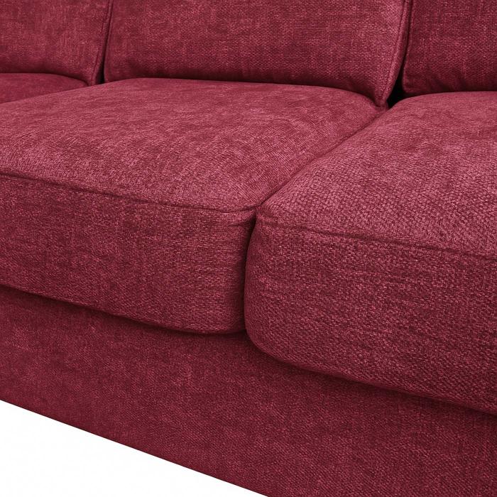 Sofa-Garnitur HWC-O71, Couch Ecksofa L-Form, Liegeflche links/rechts, Stoff (320 g/m) Holz 84x229x140cm ~ bordeaux