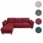 Sofa-Garnitur HWC-O71, Couch Ecksofa L-Form, Liegeflche links/rechts, Stoff (320 g/m) Holz 84x229x140cm ~ bordeaux