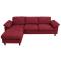 Sofa-Garnitur HWC-O71, Couch Ecksofa L-Form, Liegeflche links/rechts, Stoff (320 g/m) Holz 84x229x140cm ~ bordeaux