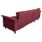Sofa-Garnitur HWC-O71, Couch Ecksofa L-Form, Liegeflche links/rechts, Stoff (320 g/m) Holz 84x229x140cm ~ bordeaux