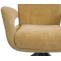 Esszimmerstuhl HWC-O78, Kchenstuhl Stuhl, drehbar Auto-Return, Stoff/Textil Chenille (310g/m) ko-Tex ~ senfgelb